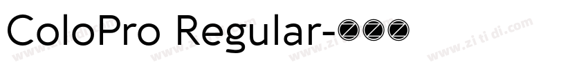 ColoPro Regular字体转换